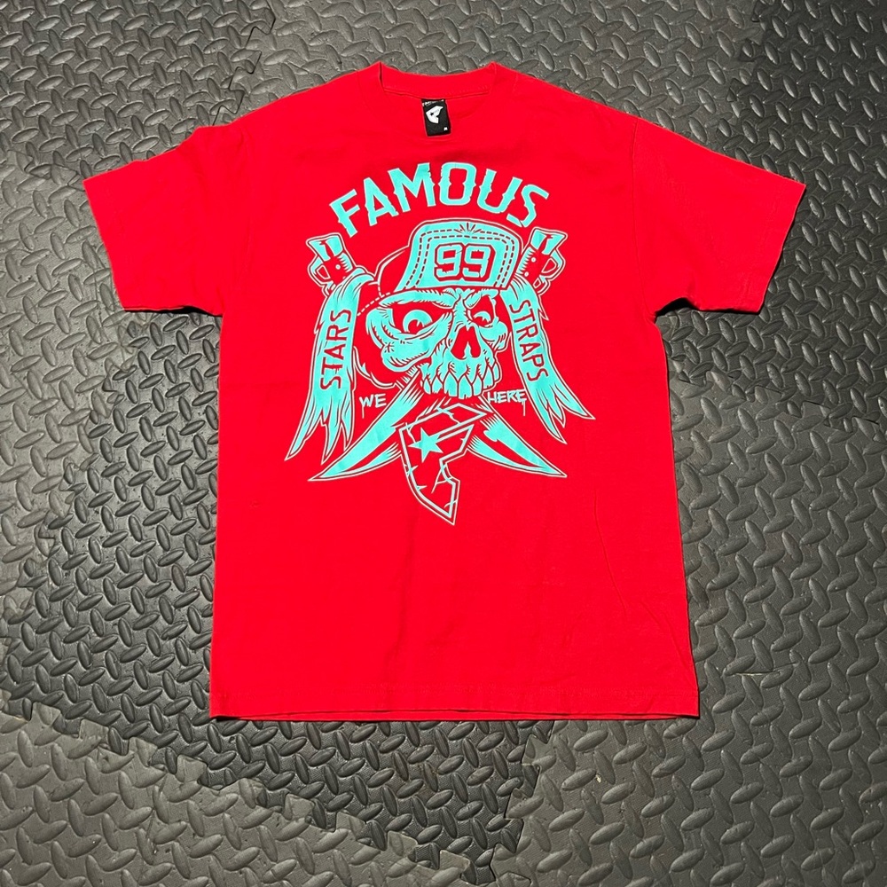 Famous Stars & Straps Short Sleeve Tees in Red and Blue